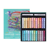 AOOKMIYA Kuelox pastel a óleo 24/36 cores, conjunto de pastel macio intenso de pasta oleosa de cor lavável macaron morandi de cores para estudantes e arte