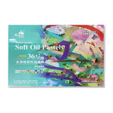 AOOKMIYA Kuelox pastel a óleo 24/36 cores, conjunto de pastel macio intenso de pasta oleosa de cor lavável macaron morandi de cores para estudantes e arte