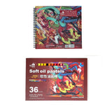 AOOKMIYA Kuelox pastel a óleo 24/36 cores, conjunto de pastel macio intenso de pasta oleosa de cor lavável macaron morandi de cores para estudantes e arte