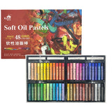 AOOKMIYA Kuelox pastel a óleo 24/36 cores, conjunto de pastel macio intenso de pasta oleosa de cor lavável macaron morandi de cores para estudantes e arte