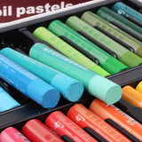 AOOKMIYA Kuelox pastel a óleo 24/36 cores, conjunto de pastel macio intenso de pasta oleosa de cor lavável macaron morandi de cores para estudantes e arte