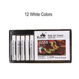 AOOKMIYA Kuelox pastel a óleo 24/36 cores, conjunto de pastel macio intenso de pasta oleosa de cor lavável macaron morandi de cores para estudantes e arte