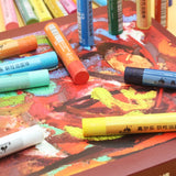 AOOKMIYA Kuelox pastel a óleo 24/36 cores, conjunto de pastel macio intenso de pasta oleosa de cor lavável macaron morandi de cores para estudantes e arte