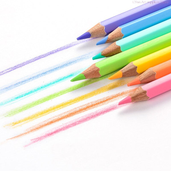 Pastel Colors Pencils 12/24 Soft Trendy Non-Toxic Color Pencil For School  Kids