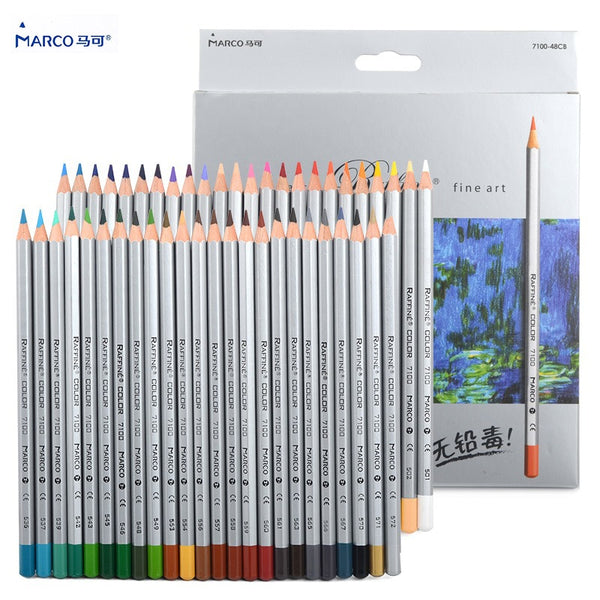 Marco 12/24 Colors Pencils Fashion Pastel Color SQUARE Shape