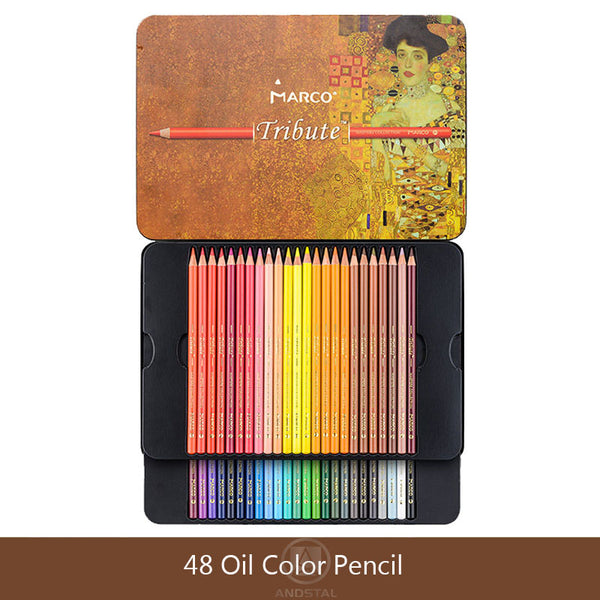 Marco Tribute 150 Colored Pencils Professional 3300 3320 Tin Box