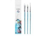 Miya Himi 3pcs Paint Brushes Set for Acrylic Oil Watercolor Face &amp; Body Gouache Painting with Hog Hairs for Kids Artists
