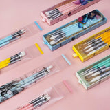 Miya Himi 5pcs Kids Artists Paint Brushes Set for Acrylic Oil Watercolor Face &amp; Body Gouache Painting with Hog Hairs