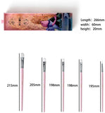 Miya Himi 5pcs Kids Artists Paint Brushes Set for Acrylic Oil Watercolor Face &amp; Body Gouache Painting with Hog Hairs