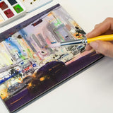 Miya Himi 5pcs Kids Artists Paint Brushes Set for Acrylic Oil Watercolor Face &amp; Body Gouache Painting with Hog Hairs