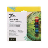 Mont Marte 18 Colors Ultra-Soft Colored Lead Set Colored Pencils Professional Artist Painting Supplies