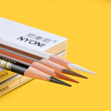 NYONI 8PCS Colored Charcoal Sketch Pencils Professional White/Brown Carbon Pencil For Sketching Drawing Tool Art Supplies