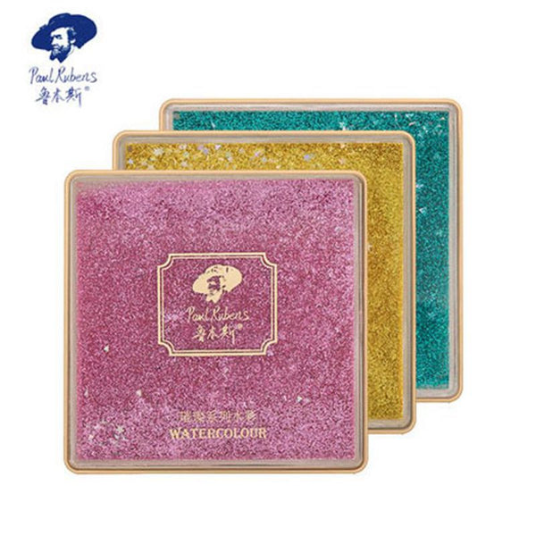 New Rubens Mini Portable 12 colors Solid Watercolor Pigment Water Color Paint For Professional Painting Acuarela Art Supplies