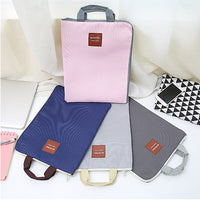 Office Supplies A4 multi-function Canvas zipper multi-layer file bag portable computer bag mobile briefcase Organizer