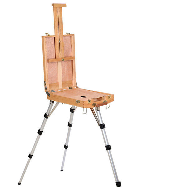 AOOKMIYA Wooden Easel Portable Folding Table Easel for Drawing Oil Pai