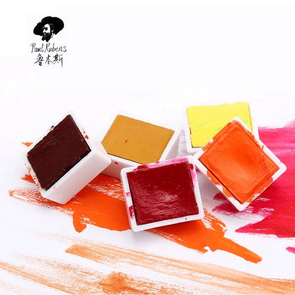 Paul Rubens 48 Colors Half Pan Artist‘s Watercolor Paint Professional Water Color Paint Pigment for Painting Art Supplies