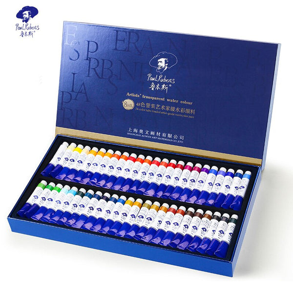 Paul Rubens 48 color watercolor paint single 8ml watercolor painting transparent watercolor paint layered set art supplies