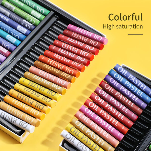 50 Assorted Colors Artist Oil Pastel Set, Soft Colored Non Toxic Crayons  Beginners Students Adult Artwork Tools with Case for Drawing, Painting