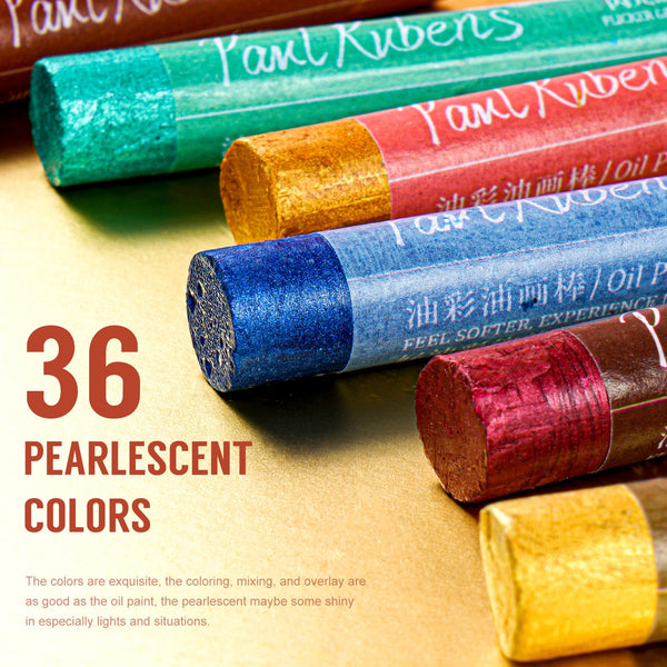 AOOKMIYA Paul Rubens BOX Oil Pastel Soft Profesional Crayons 36 Metall