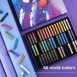 AOOKMIYA  Paul Rubens BOX Oil Pastels 48+3 Color Set Stationary with A5 Pastel Paper Art Masking Tape for Artist Professionals School Supplies