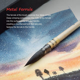 AOOKMIYA  Paul Rubens BOX Professional Watercolor Paint Brush Wash/Mop Round Squirrel Hair Paint Brush for Fine Detailing Acrylic Gouache Oil