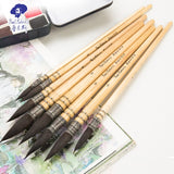 AOOKMIYA  Paul Rubens BOX Professional Watercolor Paint Brush Wash/Mop Round Squirrel Hair Paint Brush for Fine Detailing Acrylic Gouache Oil