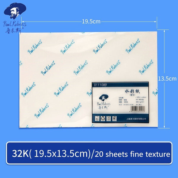AOOKMIYA Paul Rubens Professional Watercolor Paper 50% Cotton 300g 8k /16k Thickened Fine/Rough Grain Painting Art Supplies