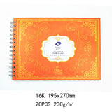 AOOKMIYA  Paul Rubens BOX Sketchbook Watercolor Paper Hand Painted Book Notepad School Supplies 50% Cotton 20 Sheets for Artist Art Supplies