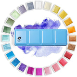 AOOKMIYA  Paul Rubens BOX Solid Watercolor Paint Set 12/24/48 Colors Glitter Metallic Paints Sparkle Effect Pigment Artist Grade Art Supplies