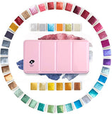 AOOKMIYA  Paul Rubens BOX Solid Watercolor Paint Set 12/24/48 Colors Glitter Metallic Paints Sparkle Effect Pigment Artist Grade Art Supplies