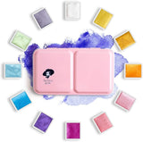 AOOKMIYA  Paul Rubens BOX Solid Watercolor Paint Set 12/24/48 Colors Glitter Metallic Paints Sparkle Effect Pigment Artist Grade Art Supplies