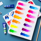 AOOKMIYA  Paul Rubens BOX Watercolor Paint 14 Vibrant Neon Colors Paint Set 5ml Tube Opera Series High Quality Pigment for Artist Art Supplies