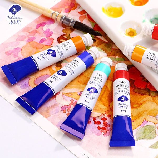 AOOKMIYA  Paul Rubens BOX Watercolor Paint 8ml Tube Artist Grade Mineral Pigment High Quality Profession Vibrant Color Excellent Lightfastness