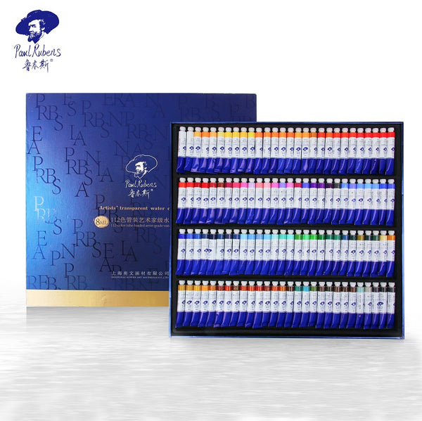 AOOKMIYA  Paul Rubens Watercolor Paint Set 112 Color Finest Watercolour for Professional Artist Highly Pigmented with Excellent Dispersion