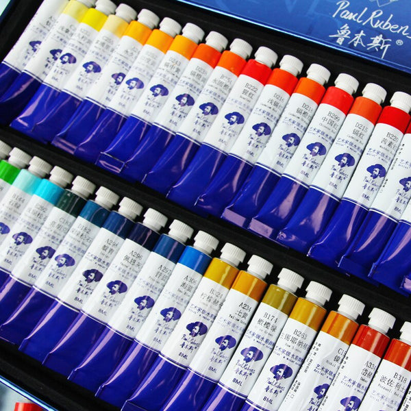 Paul Rubens Watercolor Paint Set Solid Gouache with Palette 24 Colors –  AOOKMIYA