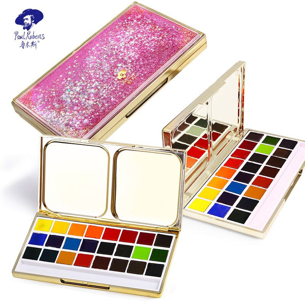 Paul Rubens Watercolor Paint Set Solid Gouache with Palette 24 Colors –  AOOKMIYA