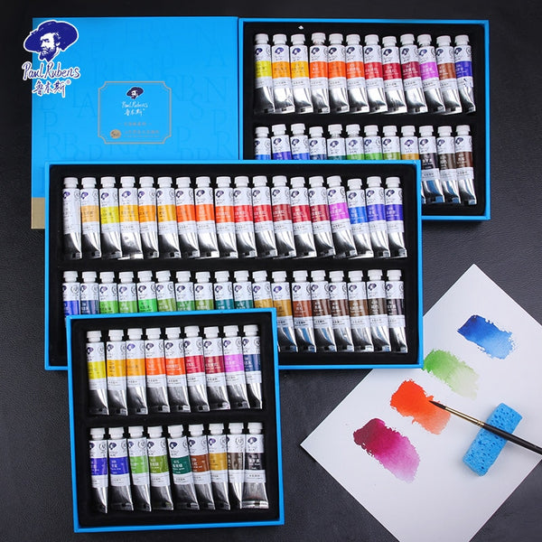 AOOKMIYA  Paul Rubens BOX Watercolor Paint Sets Art Academy Gouache Pigment  5ml 18/24/36 Colors Drawing Supplies for Students and Beginners