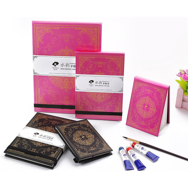 AOOKMIYA  Paul Rubens BOX Watercolor Paper Sketchbook Art Drawing Coloring Pad Notebook Travel Portable Gift Supplies for Artist 300gsm Cotton