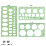 Plastic drawing template set hollow rule transparent graphic template painting architectural design ruler measuring tool