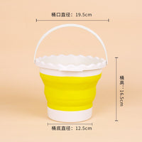 Portable retractable watercolor paint brush bucket can be placed brush holder pvc multi-function scrubbing pot art supplies