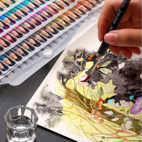 Premium Soft Core 180 Watercolor pencil Water Colored Pencil Set