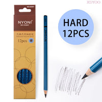 12pcs Sketch Charcoal Pencil, Professional Non-toxic Drawing Sketching  Blending Charcoal Pencils Set (Hard, Medium, Soft)(Soft)