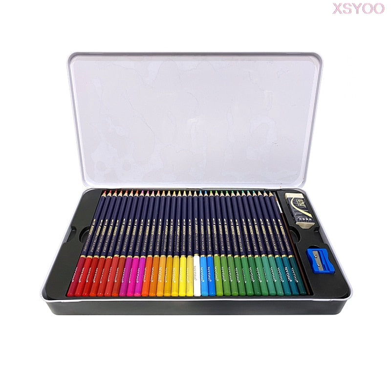 Professional NYONI 100 Colors Soft Core Watercolor Pencil lapis de
