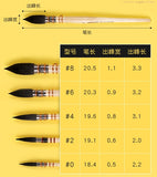 Professional Watercolor Paint Brushes Round Squirrel Hair Brush Art Painting Brushes for Artistic Watercolor Gouache Wash Mop
