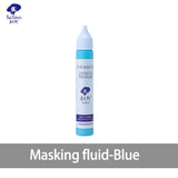 AOOKMIYA  Pual Rubens Masking Fluid White Liquid Acrylic Pigment and Eraser Set Drawing Watercolor Supplies Gouche Paint for Artist