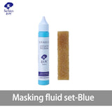 AOOKMIYA  Pual Rubens Masking Fluid White Liquid Acrylic Pigment and Eraser Set Drawing Watercolor Supplies Gouche Paint for Artist