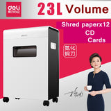 [ReadStar]Deli 9903 Electric paper shredder office 23L volume 220-230VAC/50Hz 12 pieces auto stop Paper shredder Drawer type