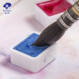Rubens single block half pot solid watercolor paint flash watercolor paint 48 colors optional painting art supplies