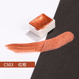 Rubens single block half pot solid watercolor paint flash watercolor paint 48 colors optional painting art supplies