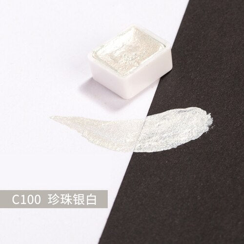 Rubens single block half pot solid watercolor paint flash watercolor paint 48 colors optional painting art supplies